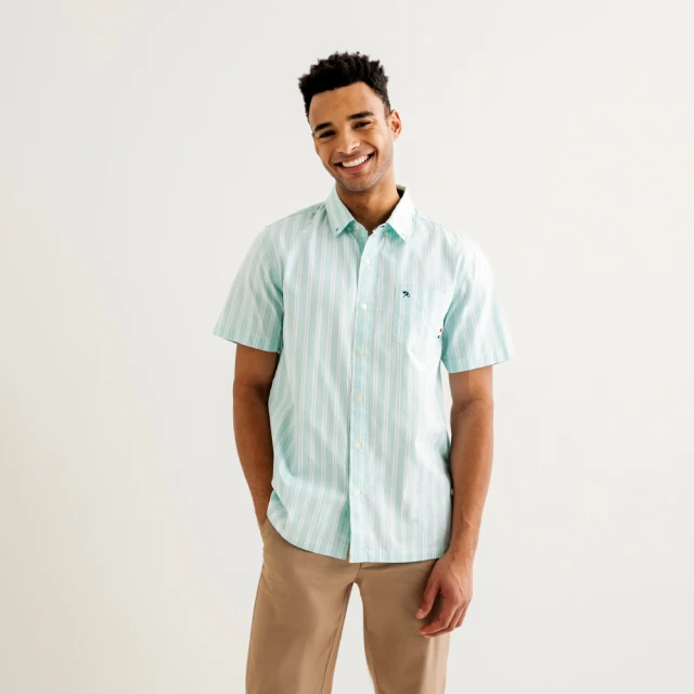 【Arnold Palmer 雨傘】男裝-質感格紋純棉短袖襯衫(白色) 歷史價格詳細信息