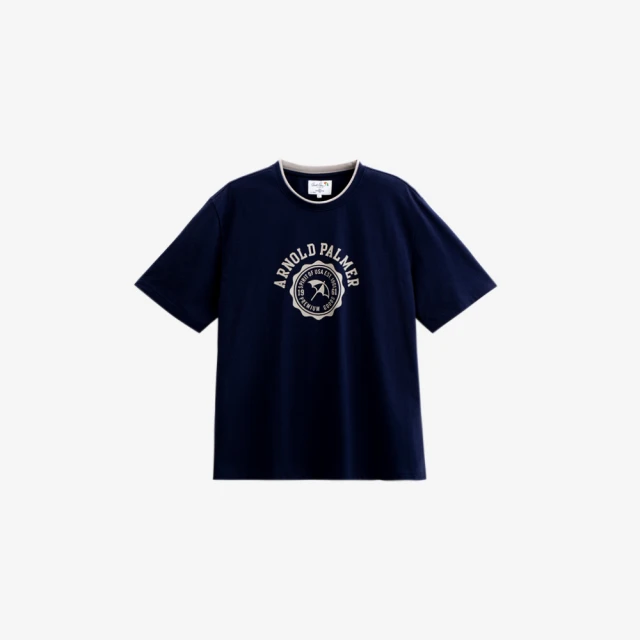 【Arnold Palmer 雨傘】男裝-貼布刺繡LOGO圓領大學T(白色) 歷史價格詳細信息