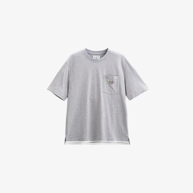 【Arnold Palmer 雨傘】男裝-貼布刺繡LOGO圓領大學T(白色) 歷史價格詳細信息