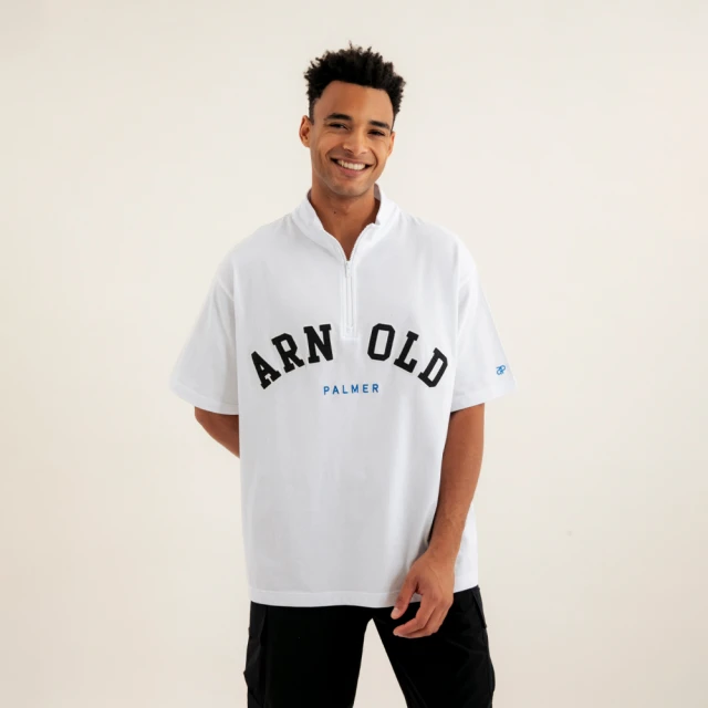 【Arnold Palmer 雨傘】男裝-立體LOGO長袖圓領大學T(黑灰色) 歷史價格詳細信息