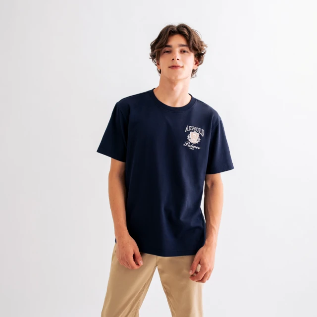 【Arnold Palmer 雨傘】男裝-小傘刺繡細節配色POLO衫(藍色) 歷史價格詳細信息