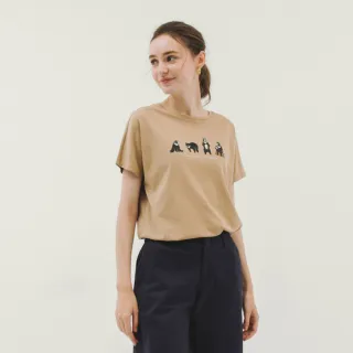 【Hang Ten】女裝-純棉加州海岸印花短袖T恤(粉) 歷史價格詳細信息