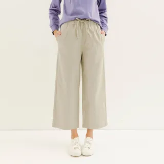 【Hang Ten】女裝-WIDE FIT寬口鬆緊腰休閒九分長褲(深卡其) 歷史價格詳細信息