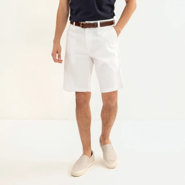 【Hang Ten】男裝-REGULAR FIT斜紋口袋短褲(白) 歷史價格詳細信息