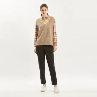 【Hang Ten】女裝-TAPERED FIT錐形仿毛料鬆緊長褲(黑色) 歷史價格詳細信息