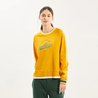 【Hang Ten】女裝-雙面布保暖可樂字復古印花休閑大學T(黃) 價格比較,價格查詢,歷史價格詳細信息