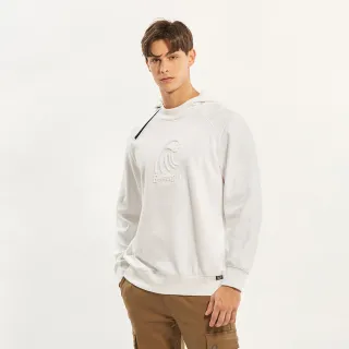 【Hang Ten】男裝-恆溫多功能-抗菌除臭刷毛保暖彈性圓領大學T(花紗米白) 歷史價格詳細信息