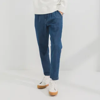 【Hang Ten】男裝-TAPERED FIT錐形打褶鬆緊腰頭九分褲-灰卡其 歷史價格詳細信息