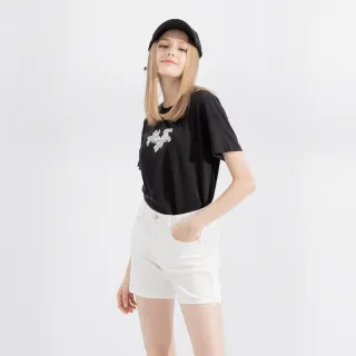 【Hang Ten】有機棉-女裝全棉經典腳丫LOGO素面T-多款選 歷史價格詳細信息
