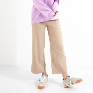 【Hang Ten】女裝-WIDE FIT寬口鬆緊腰休閒九分長褲(深卡其) 歷史價格詳細信息