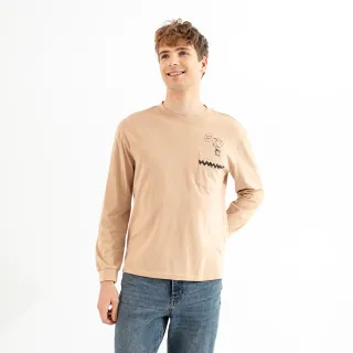 【Hang Ten】男童-Charlie Brown趣味織標多色拼接連帽T恤(米白) 歷史價格詳細信息