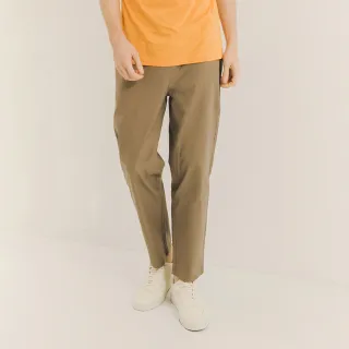 【Hang Ten】男裝-TAPERED FIT錐形打褶鬆緊腰頭九分褲-灰卡其 歷史價格詳細信息