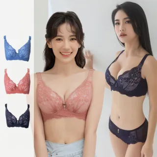 Daima黛瑪 軟鋼圈B-E 超值三套組 蕾絲內衣 成套內衣 舒適 集中 爆乳 收副乳法式睫毛內衣 3072 歷史價格詳細信息