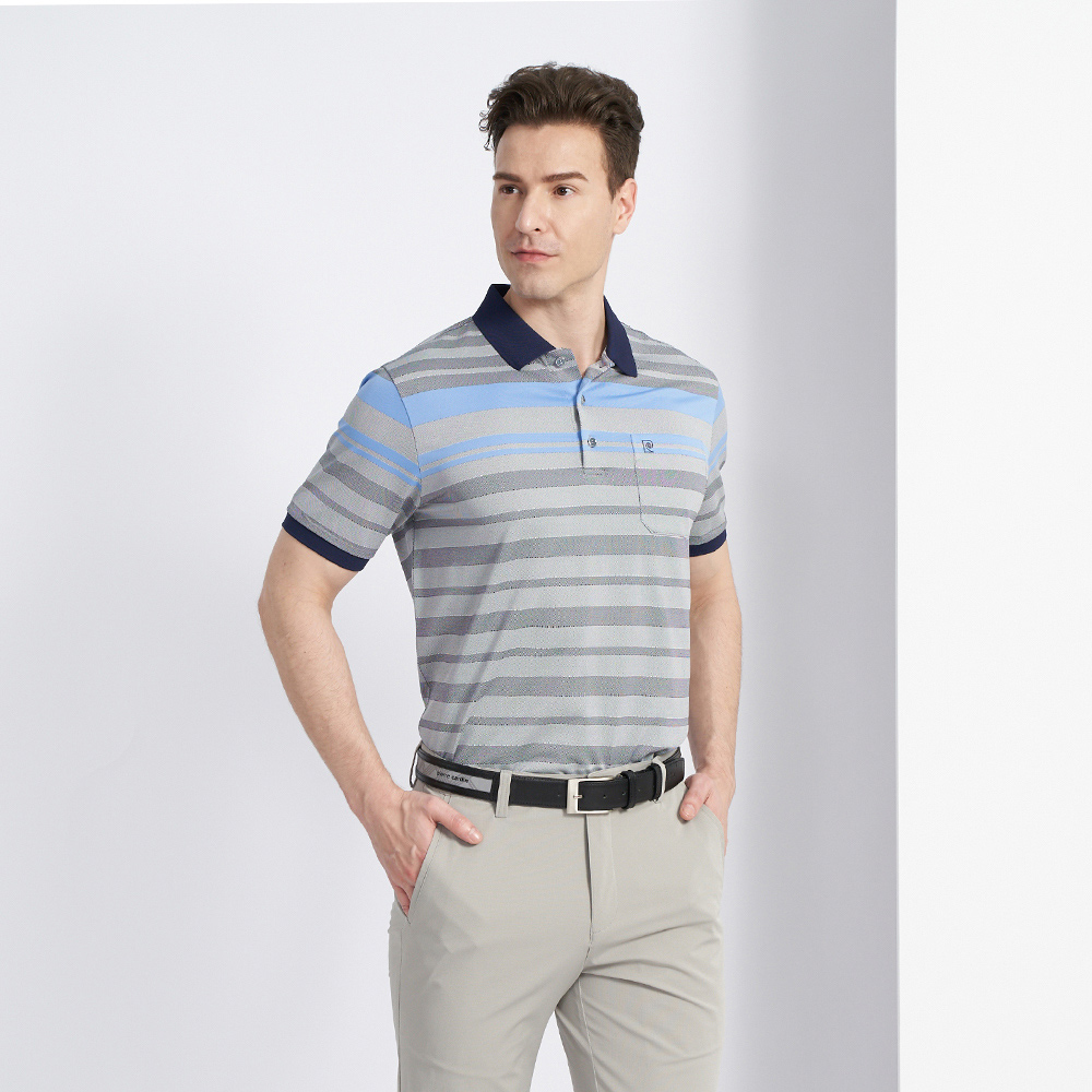 【pierre cardin 皮爾卡登】男款 定位橫條短袖POLO衫-深藍色 (5237264-38) 歷史價格詳細信息
