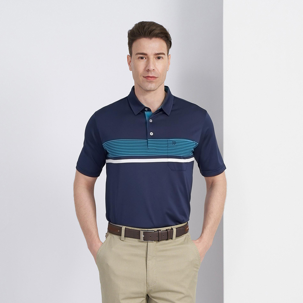 【pierre cardin 皮爾卡登】男款 定位橫條短袖POLO衫-深藍色 (5237264-38) 歷史價格詳細信息