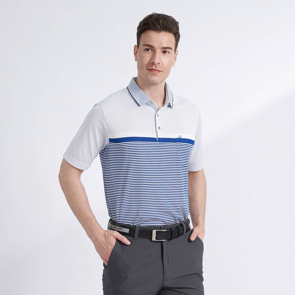 【pierre cardin 皮爾卡登】男款 定位橫條短袖POLO衫-深藍色 (5237264-38) 歷史價格詳細信息