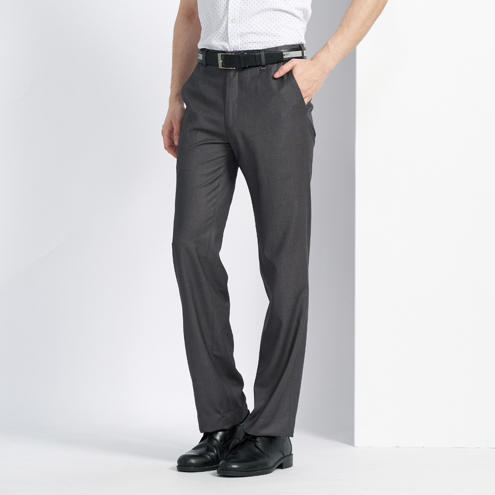【pierre cardin 皮爾卡登】男款 縲縈混紡彈性素色平口西裝長褲-灰色 (5227843-95) 歷史價格詳細信息