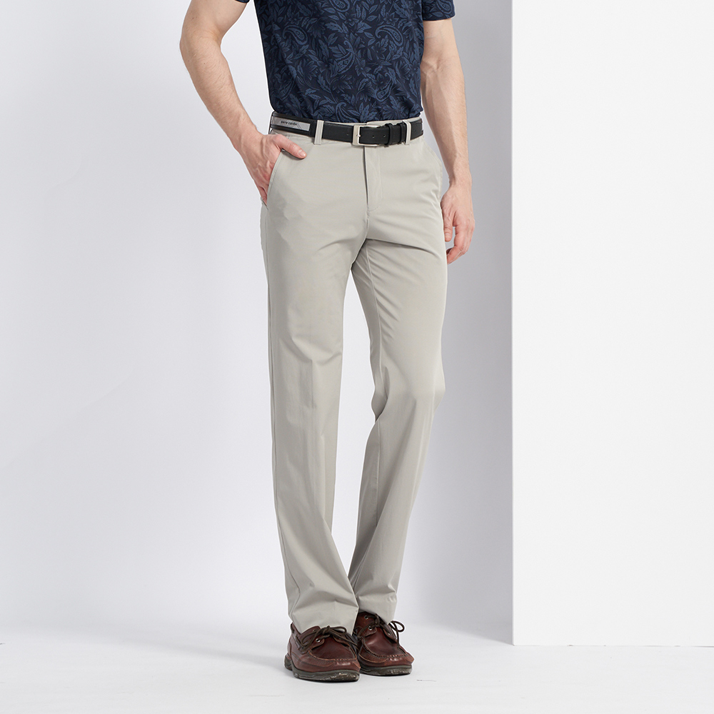 【pierre cardin 皮爾卡登】男款 人造棉混紡彈性平口合身休閒長褲-卡其色 (5227871-84) 歷史價格詳細信息