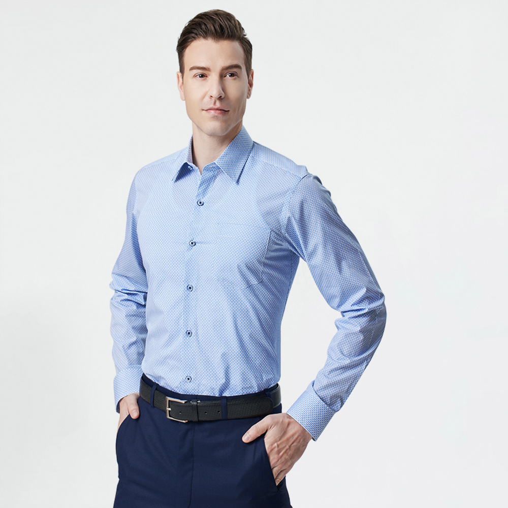 【pierre cardin 皮爾卡登】男襯衫 純棉正裝商務男士棉質素色長袖襯衫_灰色(61855-93) 歷史價格詳細信息