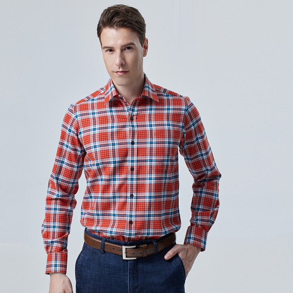 【pierre cardin 皮爾卡登】男襯衫 純棉正裝商務男士棉質素色長袖襯衫_灰色(61855-93) 歷史價格詳細信息