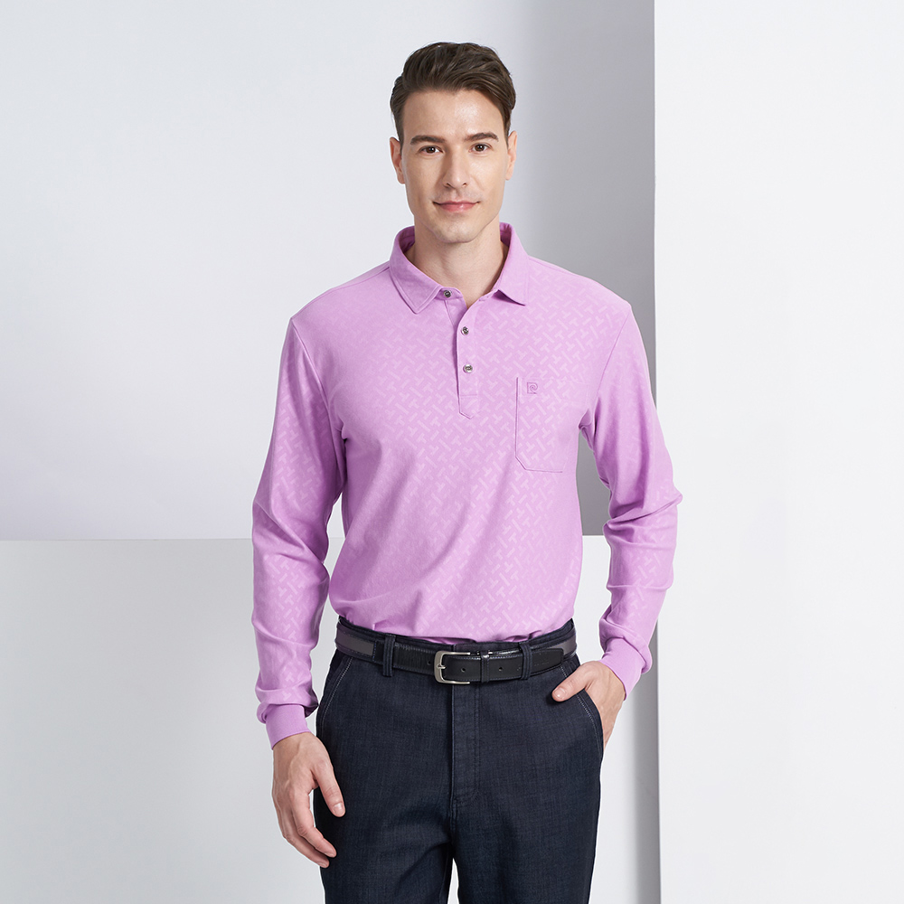 【pierre cardin 皮爾卡登】商務休閒 蓄熱保暖刷毛定位直條長袖POLO衫-粉色(5225286-76) 歷史價格詳細信息