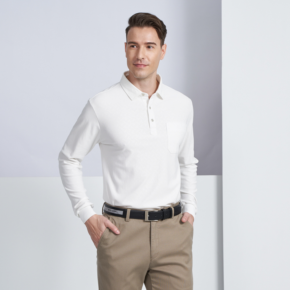 【pierre cardin 皮爾卡登】商務休閒 蓄熱保暖刷毛定位直條長袖POLO衫-粉色(5225286-76) 歷史價格詳細信息