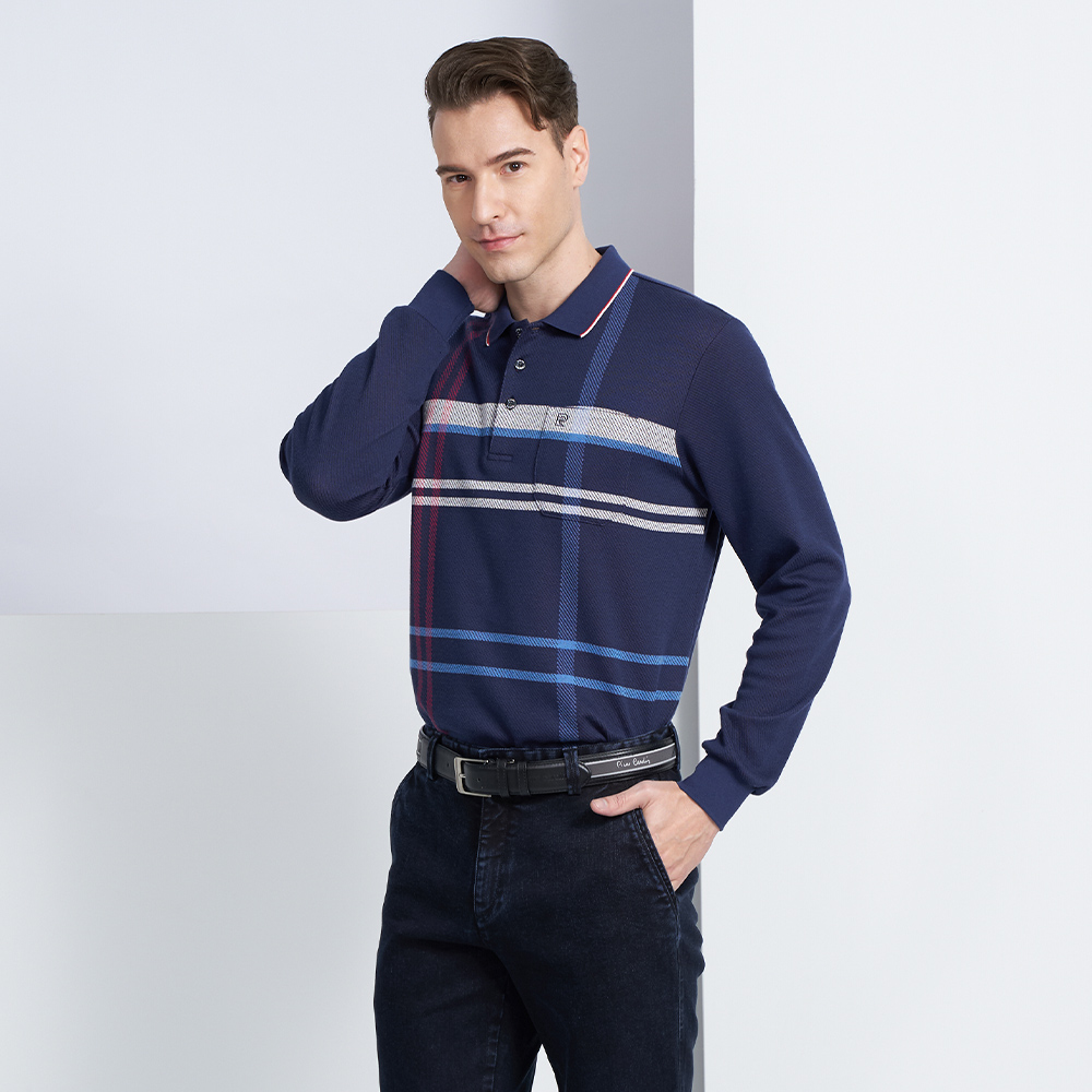 【pierre cardin 皮爾卡登】商務休閒 蓄熱保暖刷毛定位直條長袖POLO衫-粉色(5225286-76) 歷史價格詳細信息