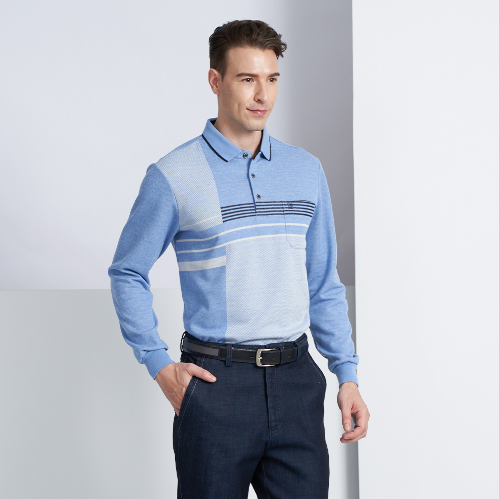 【pierre cardin 皮爾卡登】商務休閒 蓄熱保暖刷毛定位直條長袖POLO衫-粉色(5225286-76) 歷史價格詳細信息