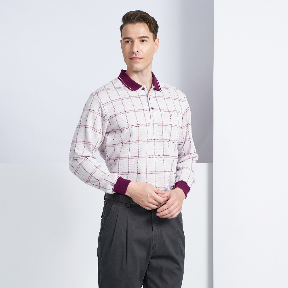 【pierre cardin 皮爾卡登】商務休閒 蓄熱保暖刷毛定位直條長袖POLO衫-粉色(5225286-76) 歷史價格詳細信息