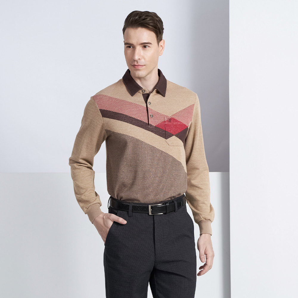 【pierre cardin 皮爾卡登】商務休閒 蓄熱保暖刷毛定位直條長袖POLO衫-粉色(5225286-76) 歷史價格詳細信息