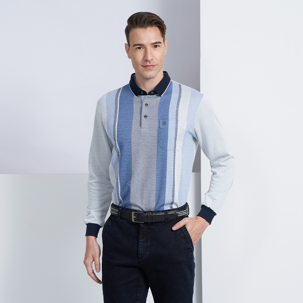 【pierre cardin 皮爾卡登】商務休閒 蓄熱保暖刷毛定位直條長袖POLO衫-粉色(5225286-76) 歷史價格詳細信息