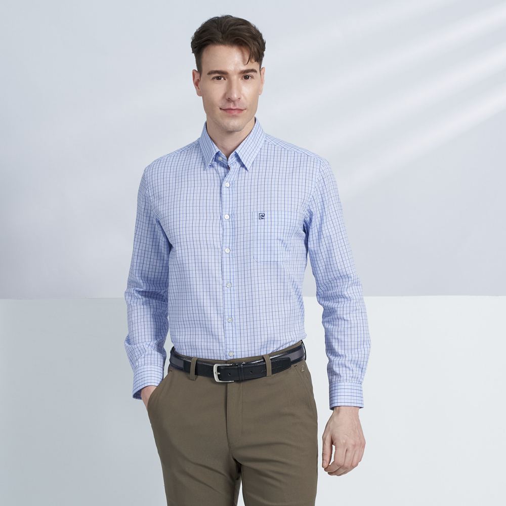 【pierre cardin 皮爾卡登】男款 進口布料碎花長袖襯衫-深藍色(5225103-38) 歷史價格詳細信息