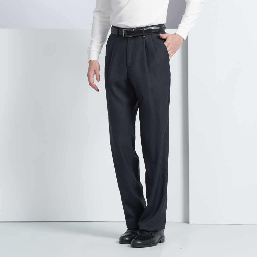 【pierre cardin 皮爾卡登】男款 暗緹花平口西裝褲-深藍色(5225842-38) 歷史價格詳細信息