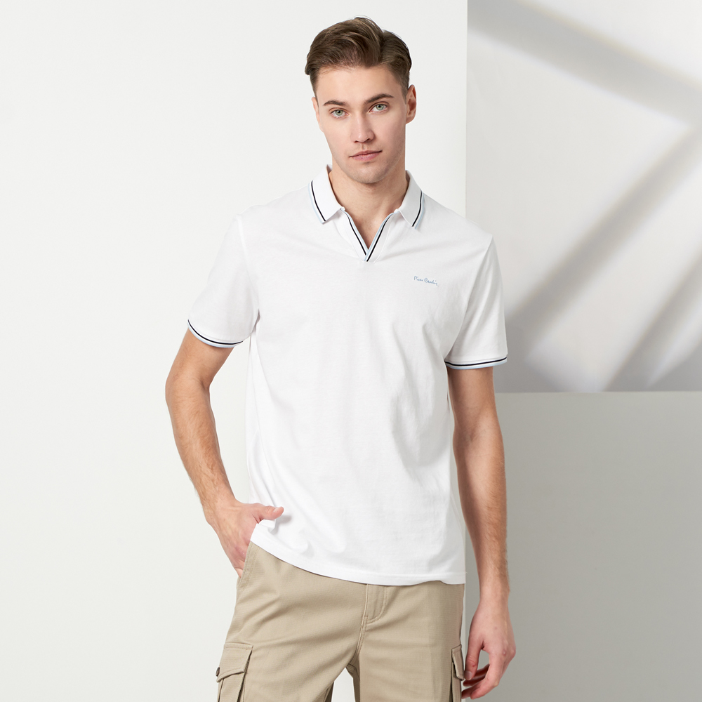 【Pierre Cardin皮爾卡登】 男款 素色短袖polo衫-深藍色 (5237265-38) 歷史價格詳細信息