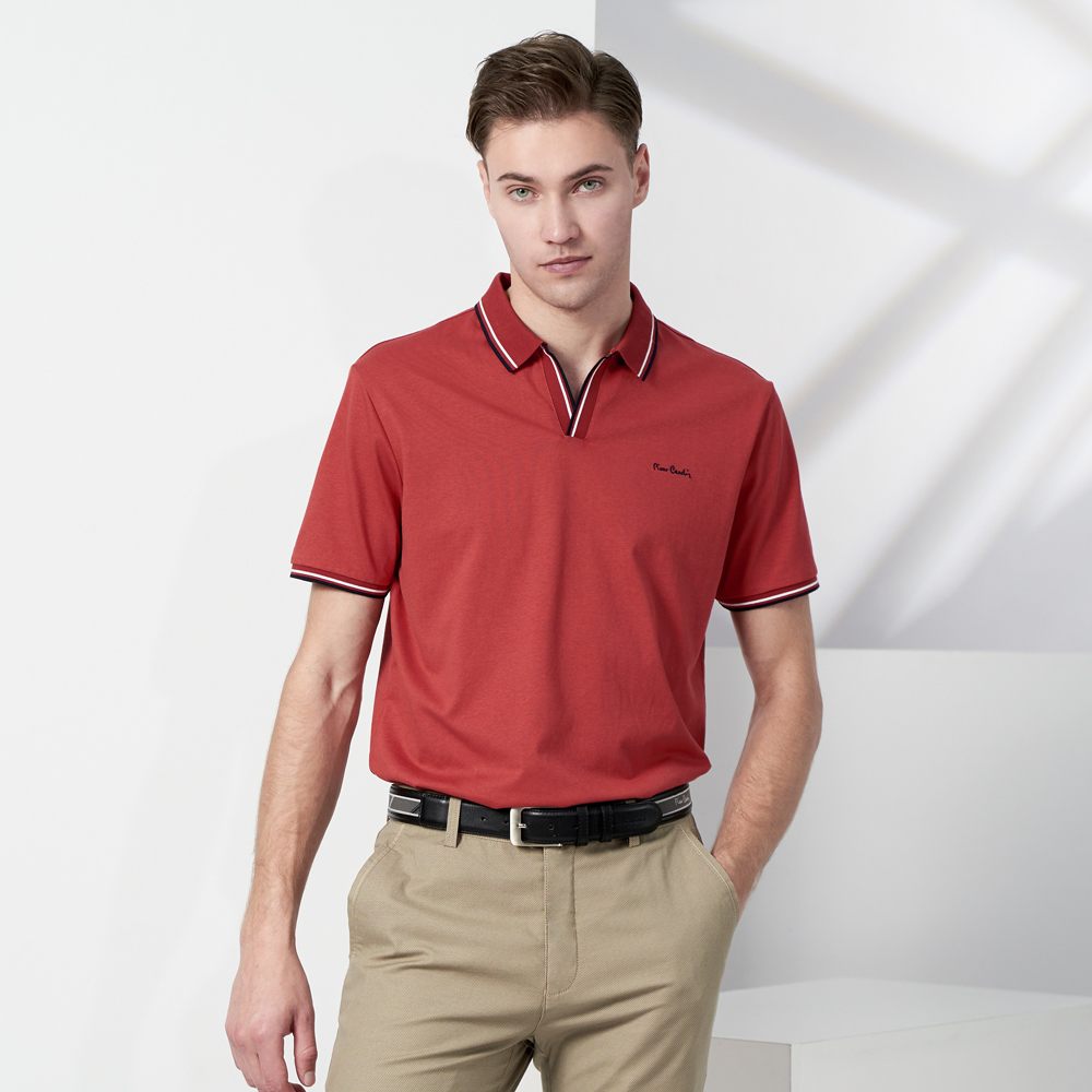 【Pierre Cardin皮爾卡登】 男款 素色短袖polo衫-深藍色 (5237265-38) 歷史價格詳細信息