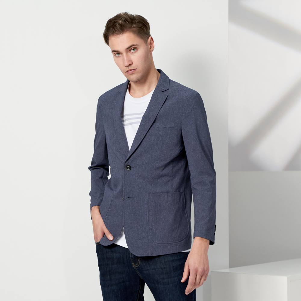 【pierre cardin 皮爾卡登】商務休閒 男款 暗紋休閒西裝外套-灰藍色(5237571-37) 價格比較,價格查詢,歷史價格詳細信息