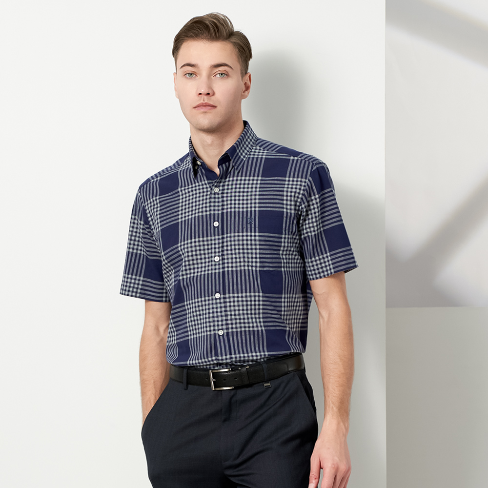 【pierre cardin 皮爾卡登】男款 純棉格紋短袖襯衫-紅色 (5237169-75) 歷史價格詳細信息