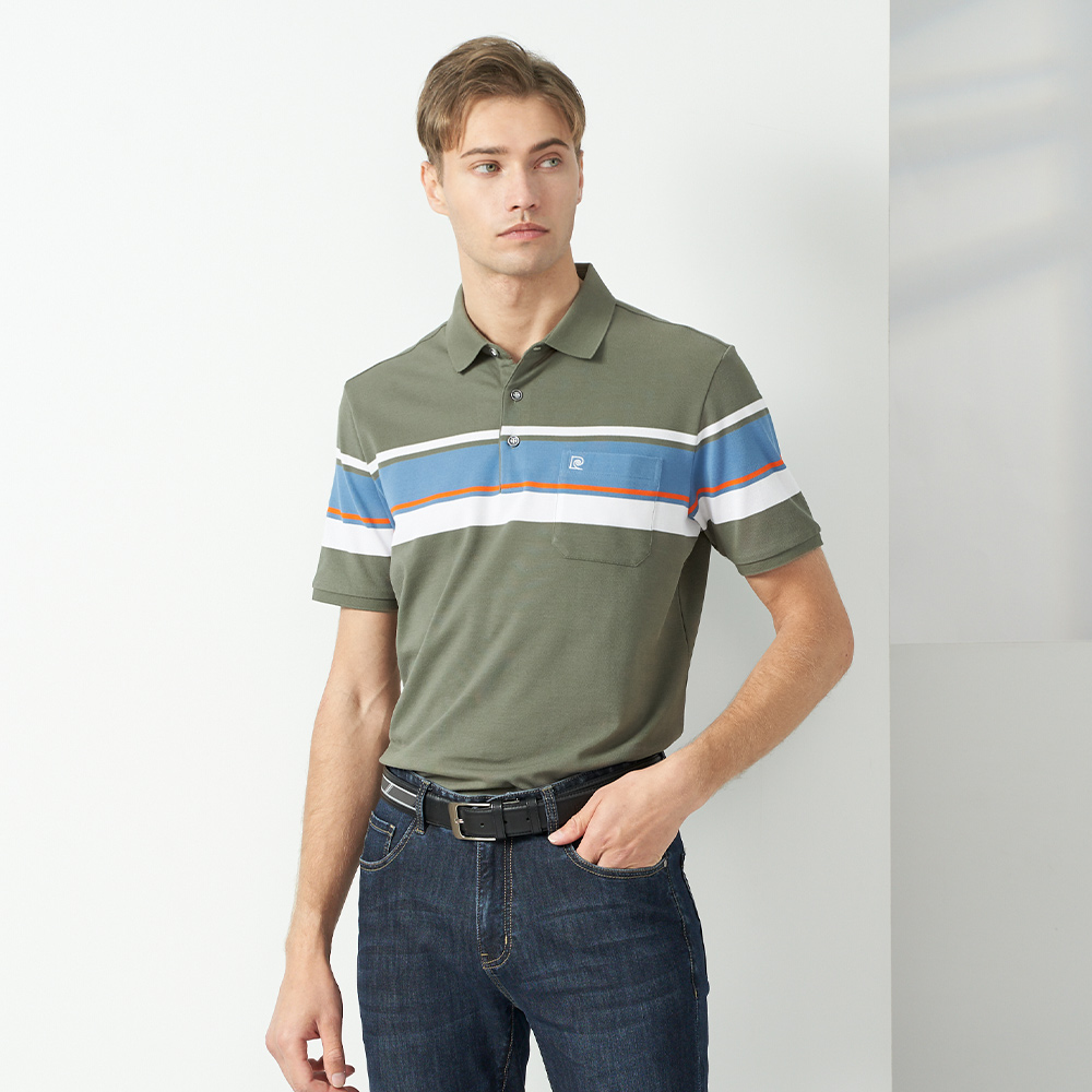 【pierre cardin 皮爾卡登】男款 定位橫條短袖POLO衫-深藍色 (5237264-38) 歷史價格詳細信息