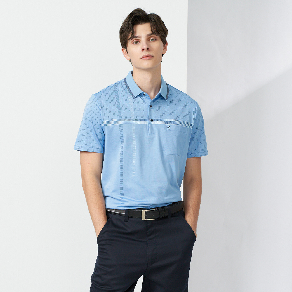 【pierre cardin 皮爾卡登】男款 胸前大定位印格短袖POLO衫-深藍色 (5237255-38) 歷史價格詳細信息