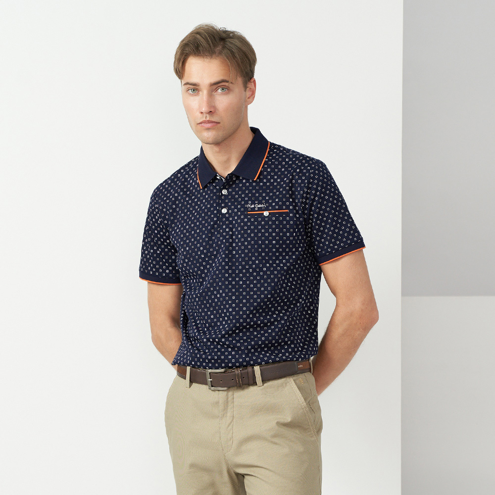 【pierre cardin 皮爾卡登】男款 純絲光羊毛素色斜紋緹花半高領毛衣-丈青色 (5185406-38) 歷史價格詳細信息