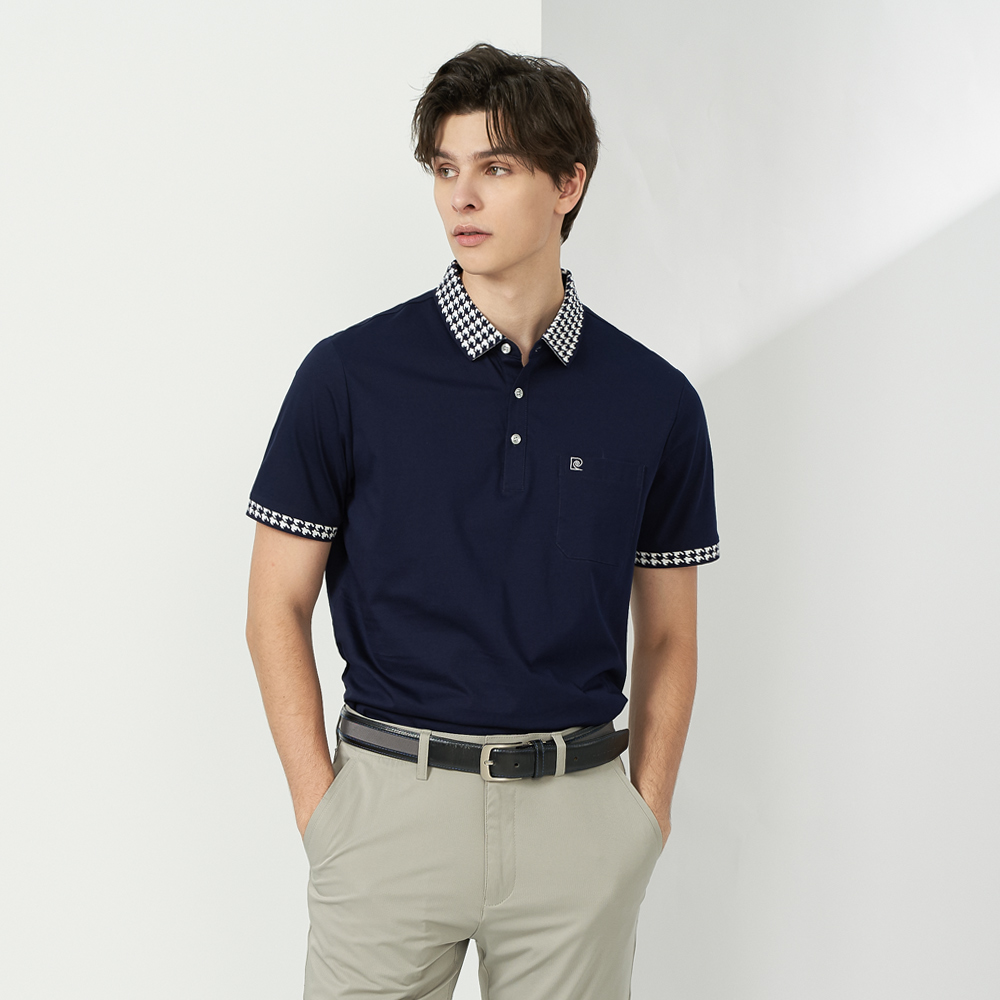 【pierre cardin 皮爾卡登】男款 純絲光羊毛素色斜紋緹花半高領毛衣-丈青色 (5185406-38) 歷史價格詳細信息