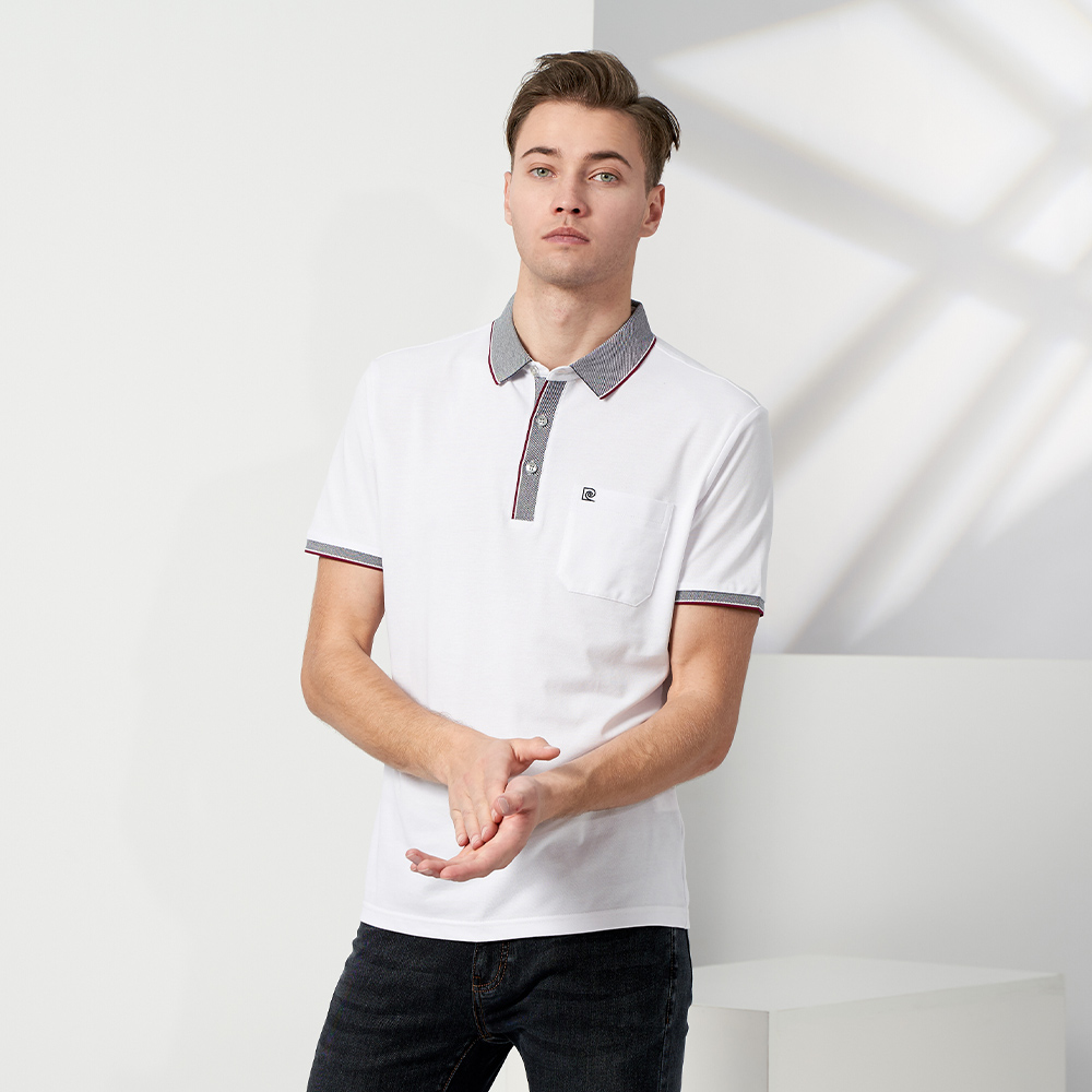 【Pierre Cardin皮爾卡登】 男款 素色短袖polo衫-深藍色 (5237265-38) 歷史價格詳細信息