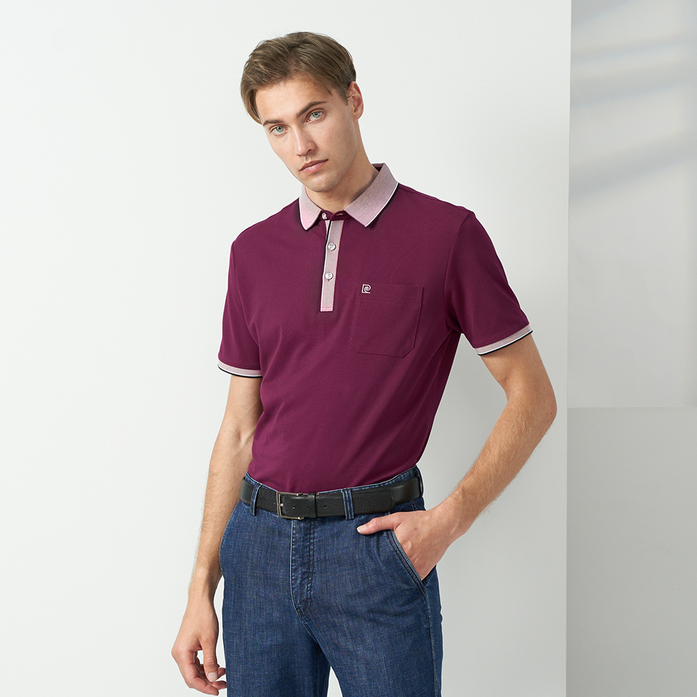 【Pierre Cardin皮爾卡登】 男款 素色短袖polo衫-深藍色 (5237265-38) 歷史價格詳細信息