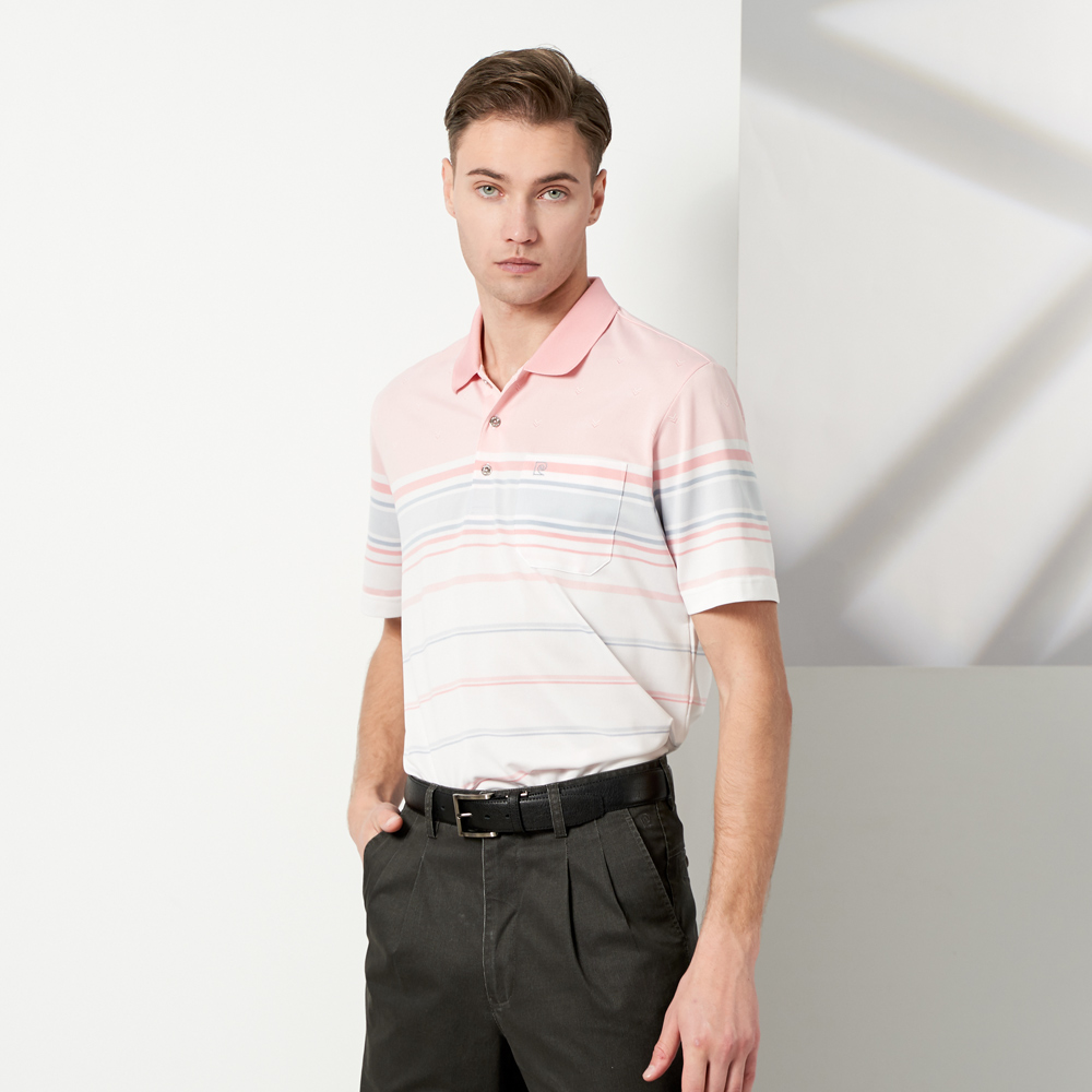 【pierre cardin 皮爾卡登】男款 TOP定位橫條短袖POLO衫-紫色 (5237293-25) 歷史價格詳細信息
