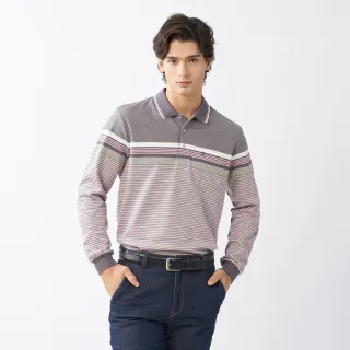 【pierre cardin 皮爾卡登】商務休閒 男款 蓄熱保暖棉質混紡刷毛定位條紋長袖POLO衫-深灰色(7235282-98) 價格比較,價格查詢,歷史價格詳細信息