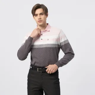 【pierre cardin皮爾卡登】男款 仿棉雙面緹花千鳥格子長袖polo衫-淺灰色 (5235204-92) 歷史價格詳細信息