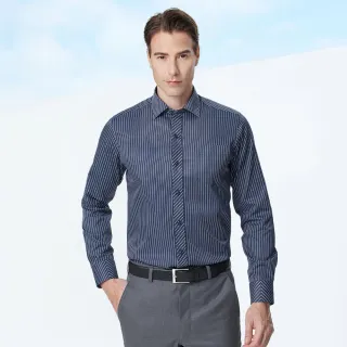 【pierre cardin 皮爾卡登】男襯衫 舒適抗皺棉混紡商務休閒條紋定位短袖襯衫_深藍條(62264-39) 歷史價格詳細信息