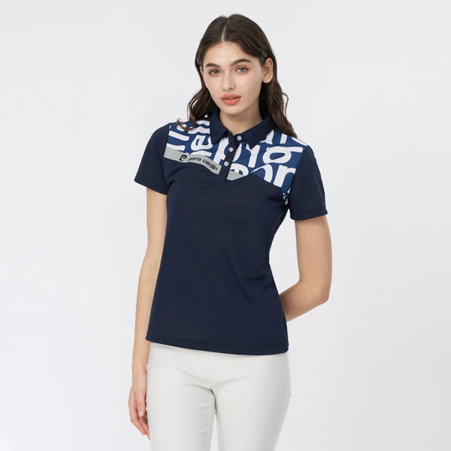 【pierre cardin 皮爾卡登】女款 吸濕排汗胸前印花長袖polo衫-紫色(4225203-28) 歷史價格詳細信息