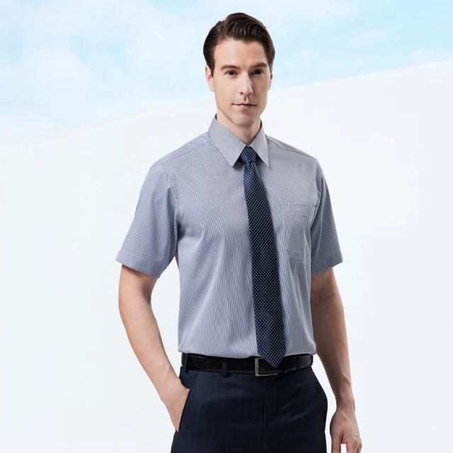 【pierre cardin 皮爾卡登】男襯衫 抗皺舒適棉混紡合身版定位細條紋長袖襯衫_紫色(82813-22) 歷史價格詳細信息