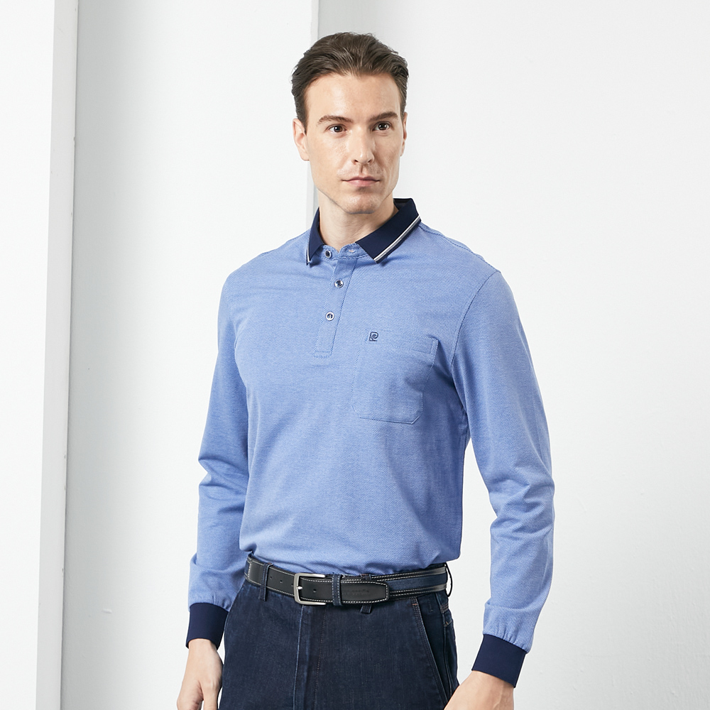 【pierre cardin 皮爾卡登】男款 雙色交織素面短袖polo衫-藍色 (5237271-35) 歷史價格詳細信息